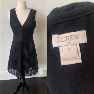 J. Crew Black Lace Skater Dress Size 4